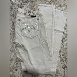 Size 28 miss me white/cream pants